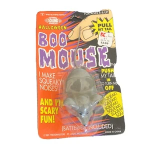 Vintage 1991 NOS Halloween Boo mouse w/Sound effects Trendmasters Sealed - Picture 1 of 6
