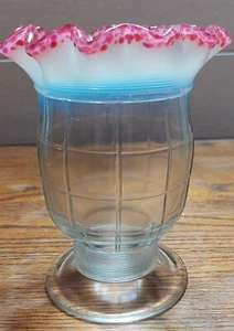 Rare, vintage Jefferson Glass Northwood Block Panel Spooner/Celery vase - Picture 1 of 12