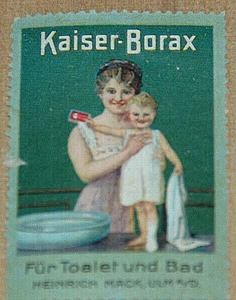 37943 Vignette Werbemarke Kaiser Borax For Toalet And Bad Heinrich Mack, Ulm - Picture 1 of 1