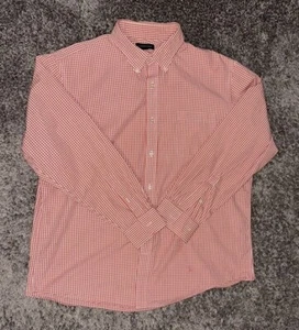 Lands’ End orange & weiß Herren Button Down Hemd, Größe 17,5, 35 - Bild 1 von 3
