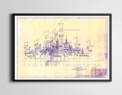 ¡Póster del castillo de Disneyland 1955! (hasta 24 x 36) - Vintage - Arte Foto 1 de 4