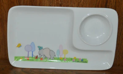 Bandeja de porcelana cerámica vintage Walt Disney Dumbo para niños Japón Foto 1 de 4