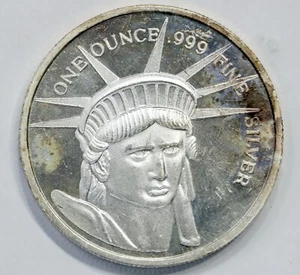 1oz .999 Silver Statue Of Liberty New York Eagle Mint # 1278 - Picture 1 of 8