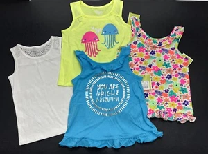 NWT Lot Of 4 Circo Tank Tops Girls Size 5T Bright Colors Neon Summer READ - Picture 1 of 20