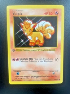 Carta Pokemon: 1ª Edición VULPIX Base Común (LP) - Imagen 1 de 2