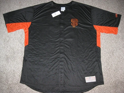 Buster Posey San Francisco Giants Mens Big & Tall Black Majestic ButtonUp Jersey Cover