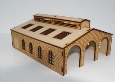 LEMAY Triple Track Engine shed 300mm Roof Vented & optional wide entrance OO Gauge