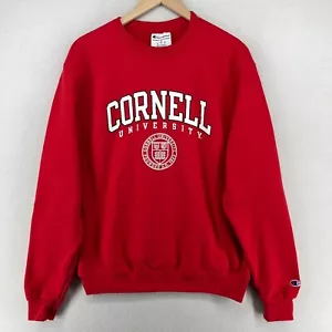 CORNELL UNIVERSITY Sweatshirt Adult M CHAMPION BIG RED NY College Fleece Red - Picture 1 of 14