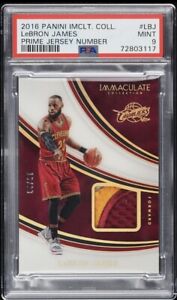 LeBron James 2016 Panini Immaculate Prime Game Used Patch /23 PSA 9