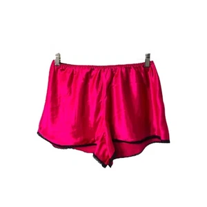 Sleep Shorts Women's Size Large Unbranded Pink and Black Trim Elastic Waist - Picture 1 of 4