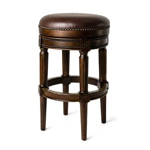 Pullman Backless Swivel Kitchen Bar Stool 30"H, Dark Walnut Finish (For Parts) - Picture 1 of 6