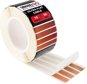 VIXEN GO 16AWG 4-CONDUCTOR FLAT CABLE/WIRE FOR SPEAKERS,DOORBELL,LED LIGHT 50FT - Picture 1 of 9