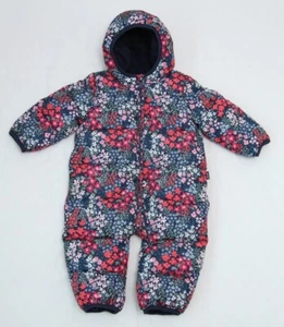 New Gap Super Cosy Baby Girls Floral Print Snowsuit 0-6M RRP £29.95 - Picture 1 of 4