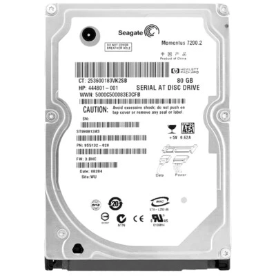 Disco Rigido Seagate ST980813AS 80GB 8MB Cache 7200Rpm SATA II 2,5 " Pollici - Immagine 1 di 4