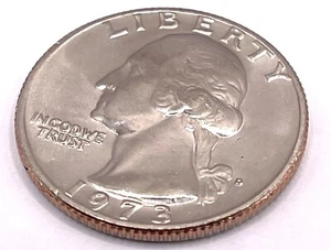1973 D Washington Quarter, brillante unzirkulierte Münze (SKU 127) - Bild 1 von 2