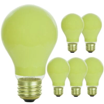 6Pack 40W A19 Light Bulb, Ceramic Yellow Glow, Dimmable, E26, 120V - Image 1 of 2