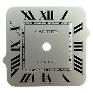 Cartier Santos genuino 35,1 mm esfera romana plateada W2SA0007 - Imagen 1 de 4