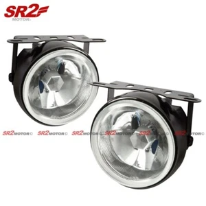 Universal 3.5" Round Clear Glass Lens Bumper Driving Fog Lamp Lights Kit - Picture 1 of 2