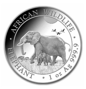 2022 Somalian African Elephant  1 oz .9999 silver BU in capsule