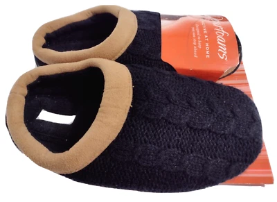 Dearfoams 'Active at Home' Womens Slippers Black Knit Size 8 M - Image 1 of 4