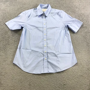 The Shirt by Rochelle Behrens Top Womens Large Button Up Cuffed Half Sleeve Top - Picture 1 of 13