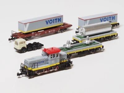 8140 Z-scale Märklín Mini-Club 8140 Voith Locomotive & Freight Car Set New /Box - Image 1 of 2