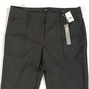 LOFT Pants Womens Size 6 Gray Marisa Modern Stretch Flare Leg 32x32 NEW NWT - Picture 1 of 9