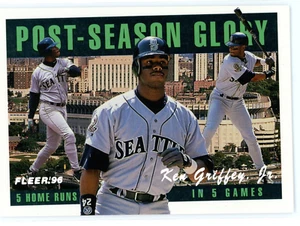 VTG 1996 FLEER POST SEASON GLORY # 2  KEN GRIFFEY JR SEATTLE  MARINERS A4 - Picture 1 of 2