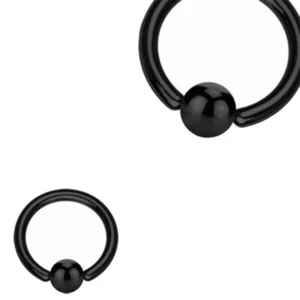 BCR Klemmring Schwarz Titan viele Größen Ø 6 - 12 mm Brust Intim Lippe Ohr Nase - Bild 1 von 1
