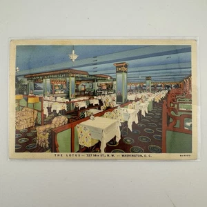 Vintage 1941 Postkarte Lotus Cabaret Restaurant Washington D.C. - Bild 1 von 4