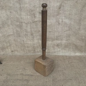 Antique Wooden Tenderiser / Masher / Pounder - Kitchenalia - Foto 1 di 9