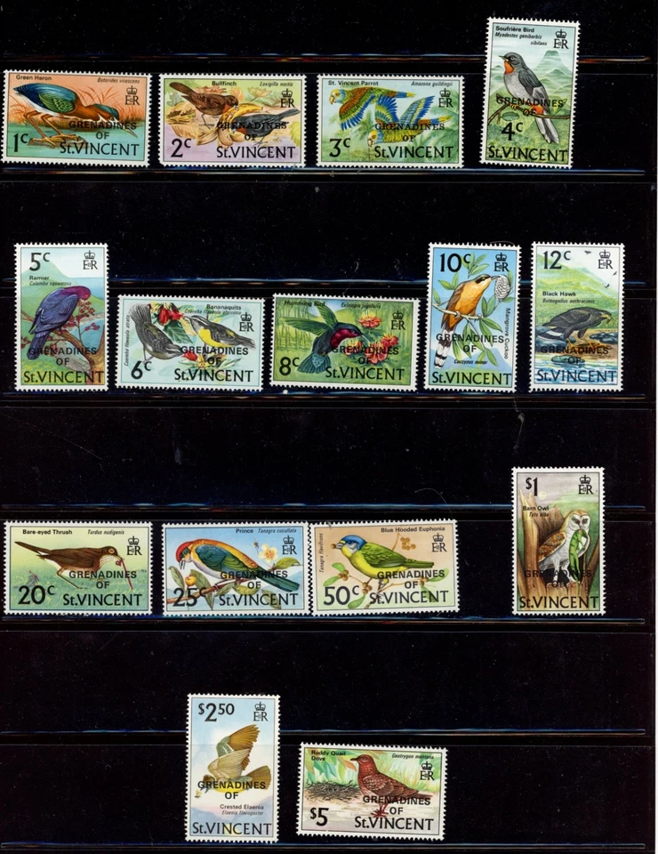 ST. VINCENT & GRENADINES--Conjunto curto entre Scott #3 e $19 nº #5-#6 - Imagem 1 de 1