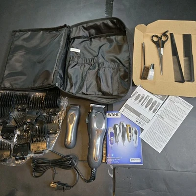New Wahl Deluxe Chrome Pro Trimmer Kit Clipper & Trimmer Set / Open Box  - Image 1 of 4