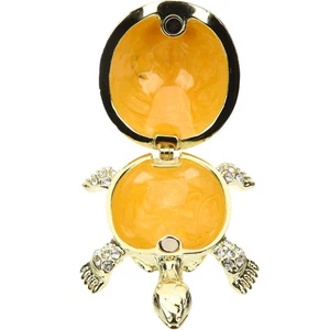  Tartaruga in metallo ornamenti Miss contenitore portagioie portagioie - Foto 1 di 12