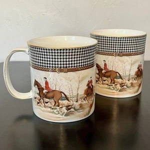 Vtg Wedgwood Ralph Lauren Balmoral Hunt Coffee Mug Cup Polo Horse Equestrian - Picture 1 of 21