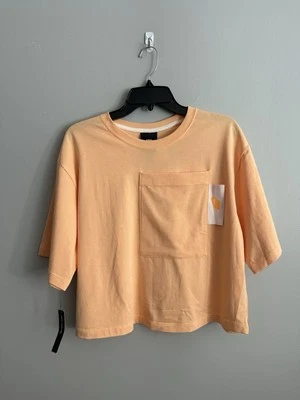 New NIKE SPORTSWEAR NSW Women’s M COTTON SHORT SLEEVE CROP TOP CT0874-714 Orange - Image 1 of 4