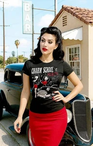 Pinky Star Charm School Rejects T-Shirt - Black Women's Australia - Picture 1 of 8