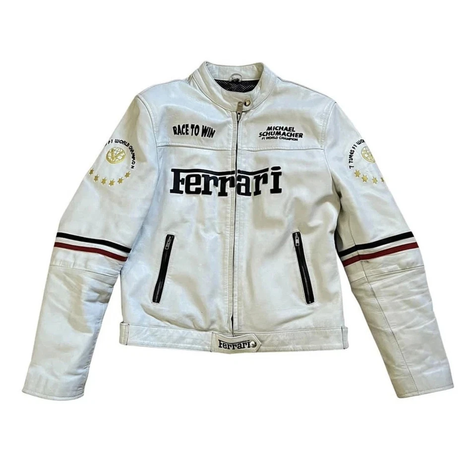 Ferrari Michael Schumacher Edition Leather Jacket for F1 Fans, Original Leather. - Image 1 of 4