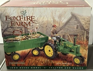 ERTL JOHN DEERE FOXFIRE FARM TRACTOR MODEL B & WAGON BY LOWELL DAVIS~1997 - Picture 1 of 5