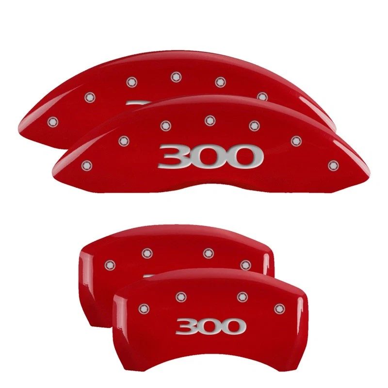 Cubiertas de pinza MGP rojas, plateadas 300 (antes de 2017) para Chrysler 300 2005-2010 Foto 1 de 4