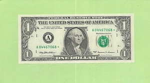 1999* ..UNCIRC $1  A 0446 7068 *  .... 1999 $1  A-*       STAR NOTE      FRN - Picture 1 of 2