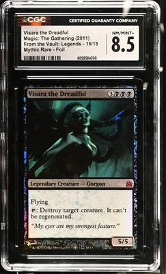 VISARA THE DREADFUL From the Vault: Legends Foil Mythic CGC 8.5 MTG EDH [NOS] - Image 1 of 2