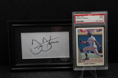 Frank Thomas ROOKIE AUTO LOT💥 1990 Leaf #300 PSA 9 RC & Signed Card Autograph - Image 1 of 2