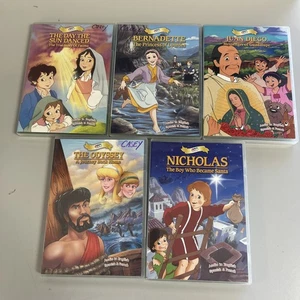 Saints And Heroes 9 DVD Lot CCC of America Animated Catholic Films For Kids - Foto 1 di 2