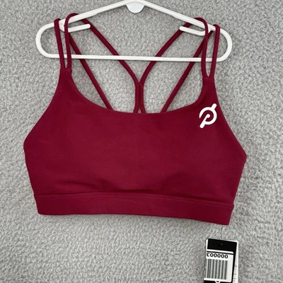 Peloton Women's Cadent Shimmer Glaze Strappy Elevate Bra CG2 Red Small NWT - Image 1 of 4