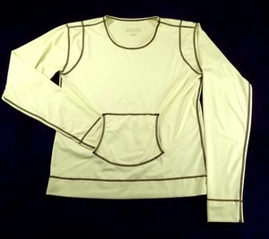 Athleta Damen Pullover Oberteil Small Gelb Langarm Tasche Activewear Stretch - Bild 1 von 18