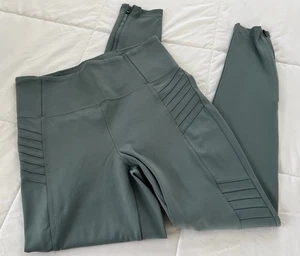 Athleta Delancey Moto Stretch Leggings Arbeitshose Taschen anthrazit grau Gr. M - Bild 1 von 11