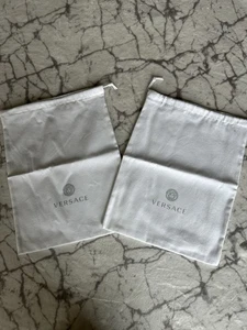 2 Stück Versace Kordelzug Staubbeutel Handtasche Schuhe Gürtel Aufbewahrung Abdeckung 10"x13" - Bild 1 von 4