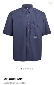 C.P. Camisa de manga corta de algodón COMPAÑÍA azul marino - talla M - TOTALMENTE NUEVA 💙💎 - Imagen 1 de 5