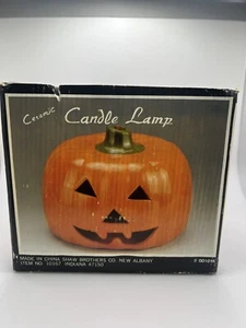 Lámpara vela cerámica vintage (calabaza) hecha en China: usada, excelente estado - Imagen 1 de 9